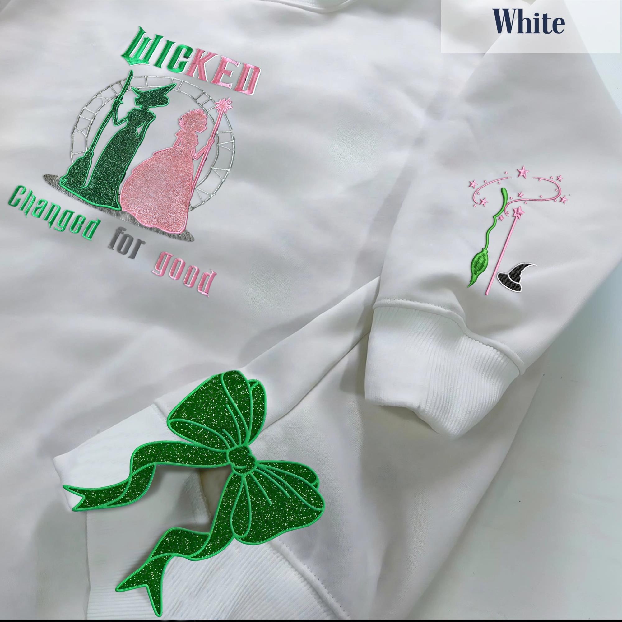 Wicked Glitter Embroidered Side Bow Cut-Out Sweatshirt, Embroidered Sweatshirt, Movie Fan Xmas Gift 1_7a39158e-3630-48d5-9369-046c01f4b138.jpg