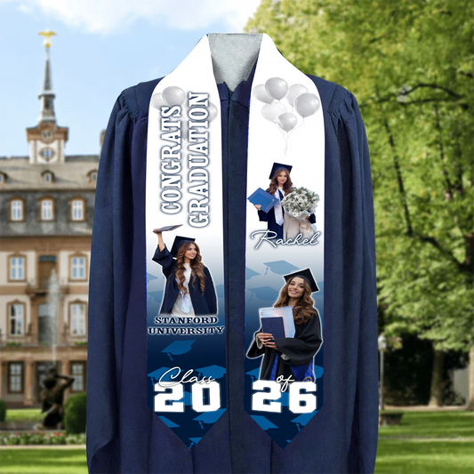 Graduation Photo Stoles - Personalized Class Of 2026