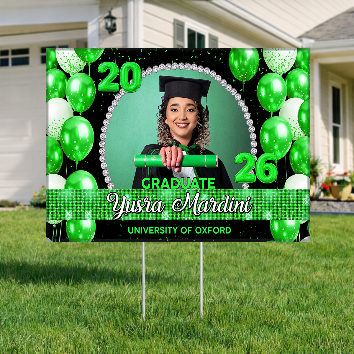 Class Of 2026 Bubble Yard Sign - Personalized Lawn Sign