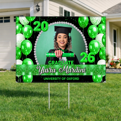 Class Of 2026 Bubble Yard Sign - Personalized Lawn Sign