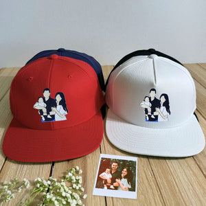 Custom Embroidered Family Portrait Classic Cap from Photo