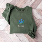 Texas Bluebonnets Sweatshirt, Embroidered Texas Shirt, Texas Crewneck Sweater, Embroidered Bluebonnets Shirt, Texas Bluebonnets 1_8972e8ce-3bb4-409c-9806-e3f55fa0e166.jpg
