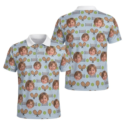 Custom Photo Pickleball Polo Shirt Personalized Face