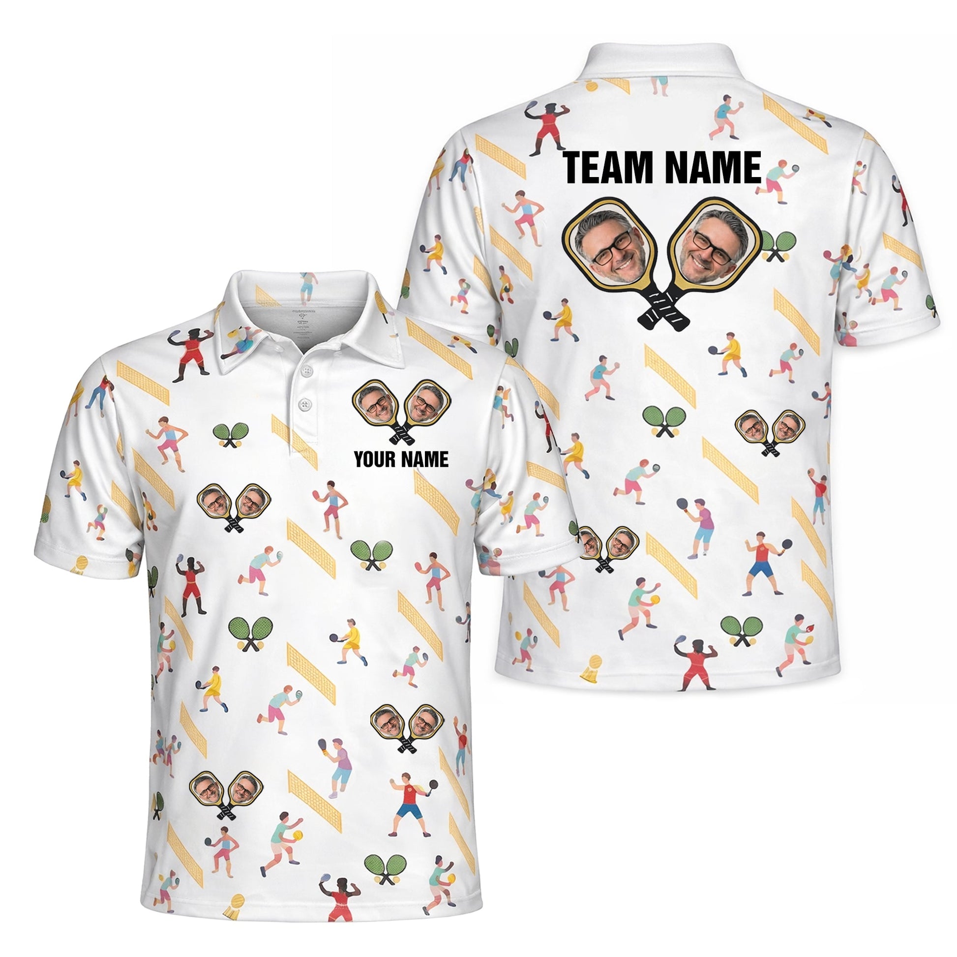 Custom Name Photo Face Player Pattern Print