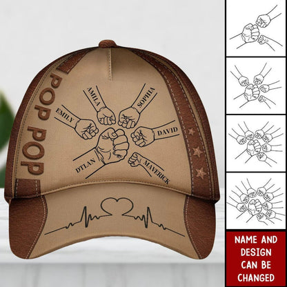 Pop Pop Fist Bump - Personalized Classic Cap - Gift For Grandpa, Father's Day, Birthday Gift 1_9452d42b-0f68-4d51-ac02-3d2f597d894f.jpg