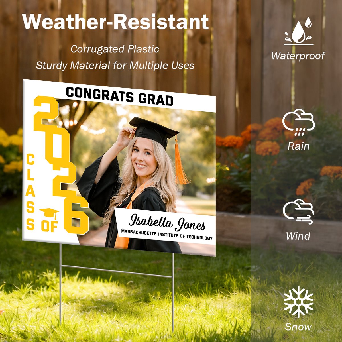 Congratulation Yard Sign - Class of 2026 Lawn Sign