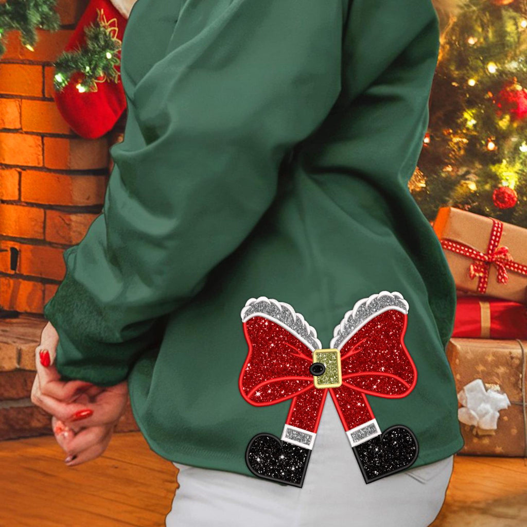 Glitter Bow Christmas, Side Bow Applique Embrodered Sweatshirt, Christmas Embroidery Sweatshirt 1_984e2d20-9f88-4493-bf44-7ee6ab914f11.jpg