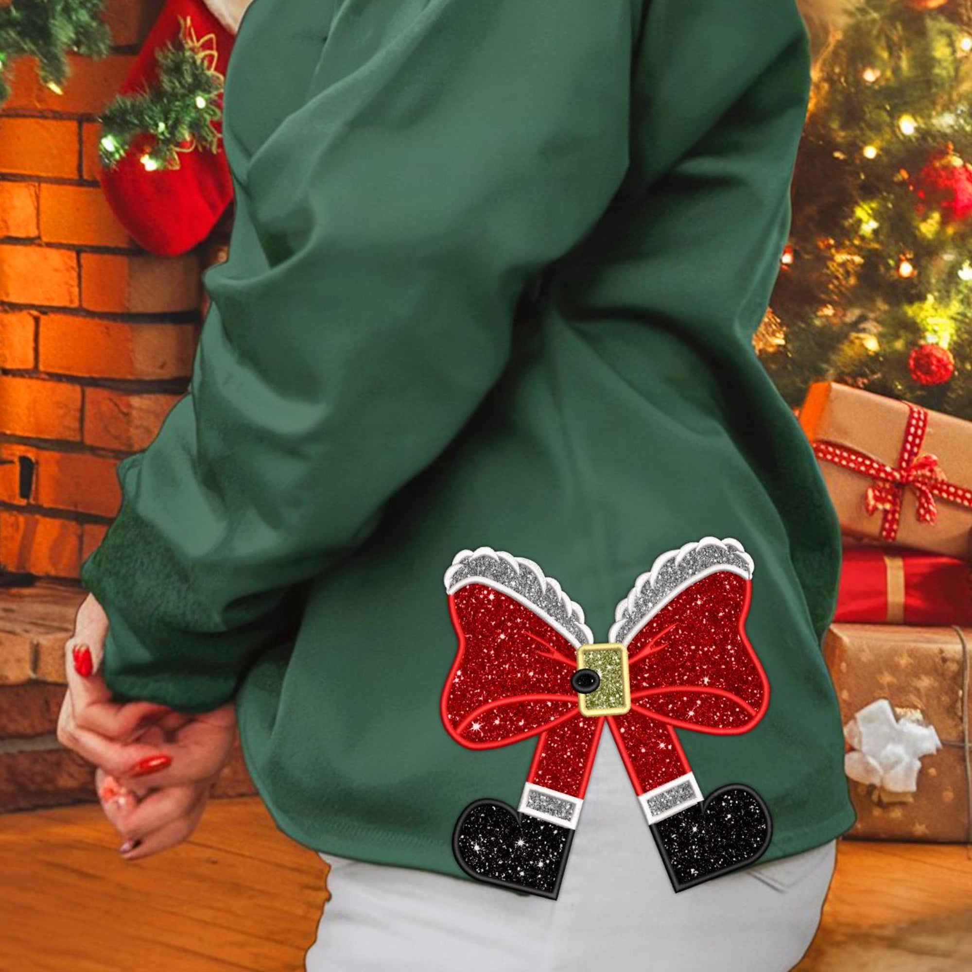 Glitter Bow Christmas, Side Bow Applique Embrodered Sweatshirt, Christmas Embroidery Sweatshirt 1_984e2d20-9f88-4493-bf44-7ee6ab914f11.jpg