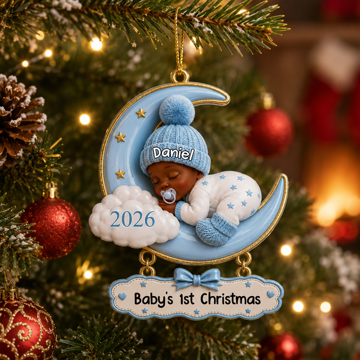 Baby's 1st Christmas Acrylic Ornament - Custom Christmas Gifts