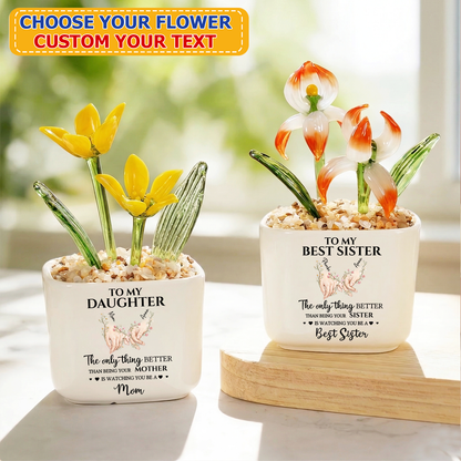 Holding Hands - Personalized Glass Everlasting Flowers