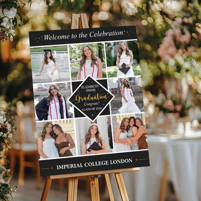 Custom Photo Personalized Graduation Welcome Sign Party