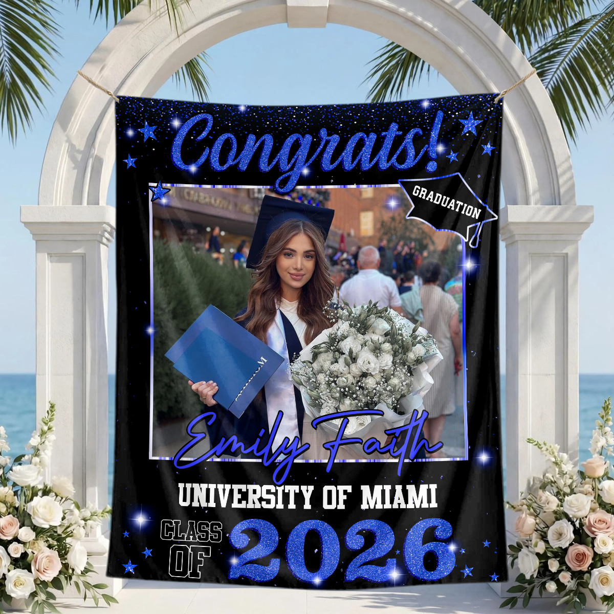 Class Of 2026 Custom Graduation Party Backdrop - Personalized Graduation Backdrop