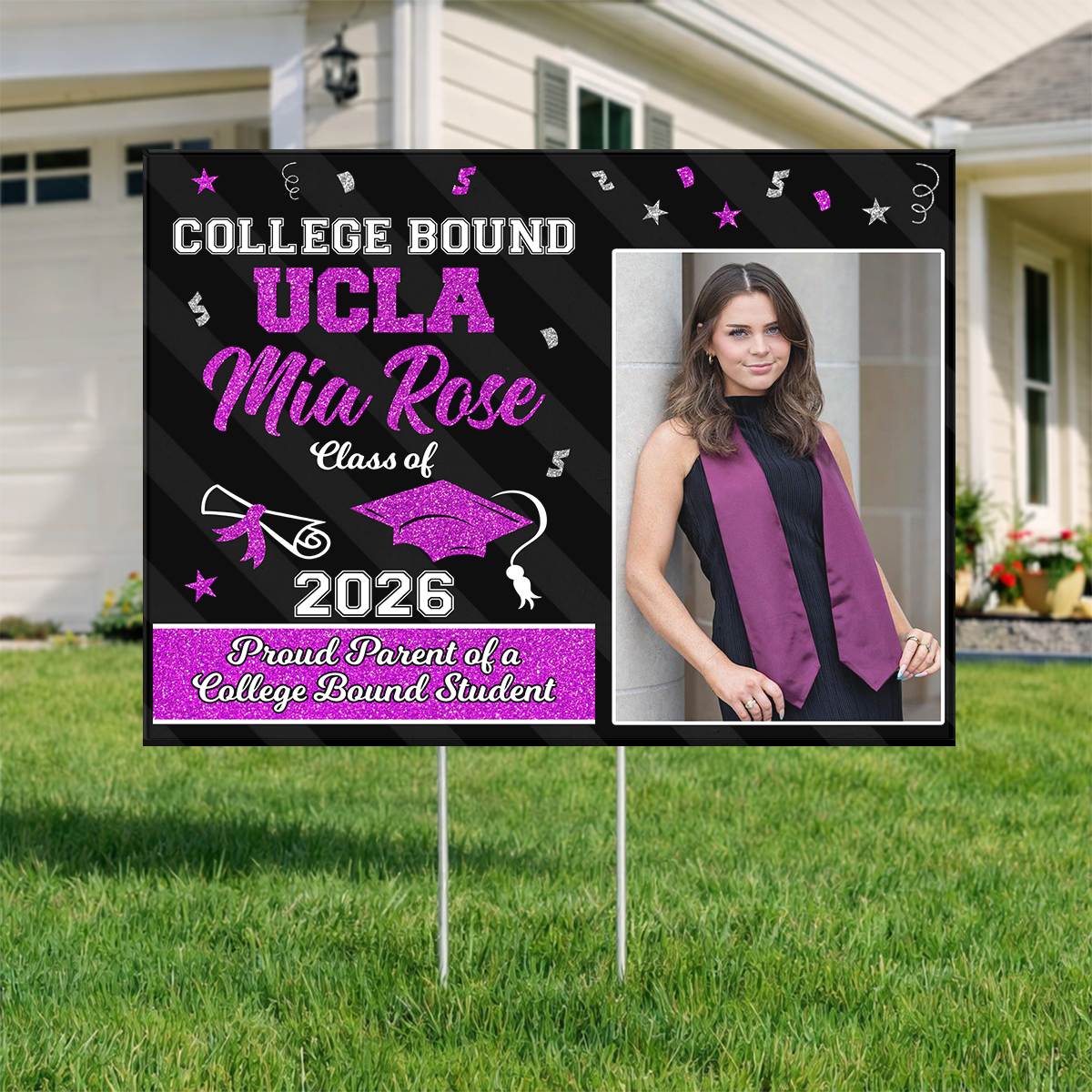 Graduation Party Decorations - Class of 2026 Lawn Sign