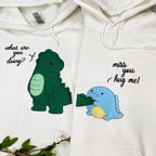 Cute Dinosaur Couple Shirt, Embroidered Couple Shirt, Matching Couple Shirt, Gifts For Couples 1_a2bccdd0-33f3-49b5-9f83-64072eaafdff.jpg