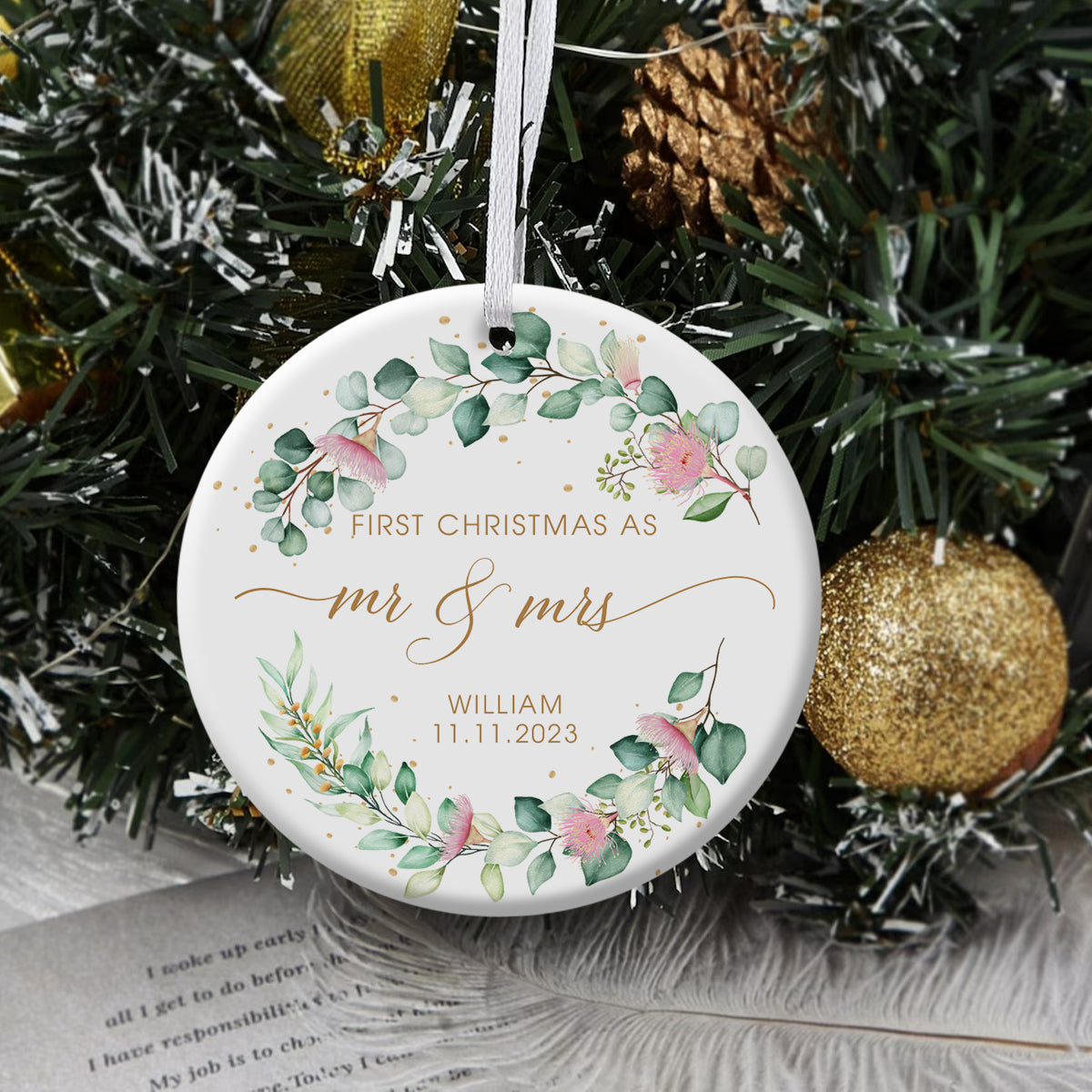 First Christmas As Mr. & Mrs.- Personalized Ornament - Christmas Gift 1_a2dfe711-16ac-442f-8c79-1dd40e6478c1.jpg