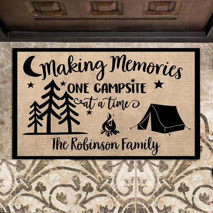 Making Memories One Campsite At A Time Personalized Doormat Camping 1.jpg