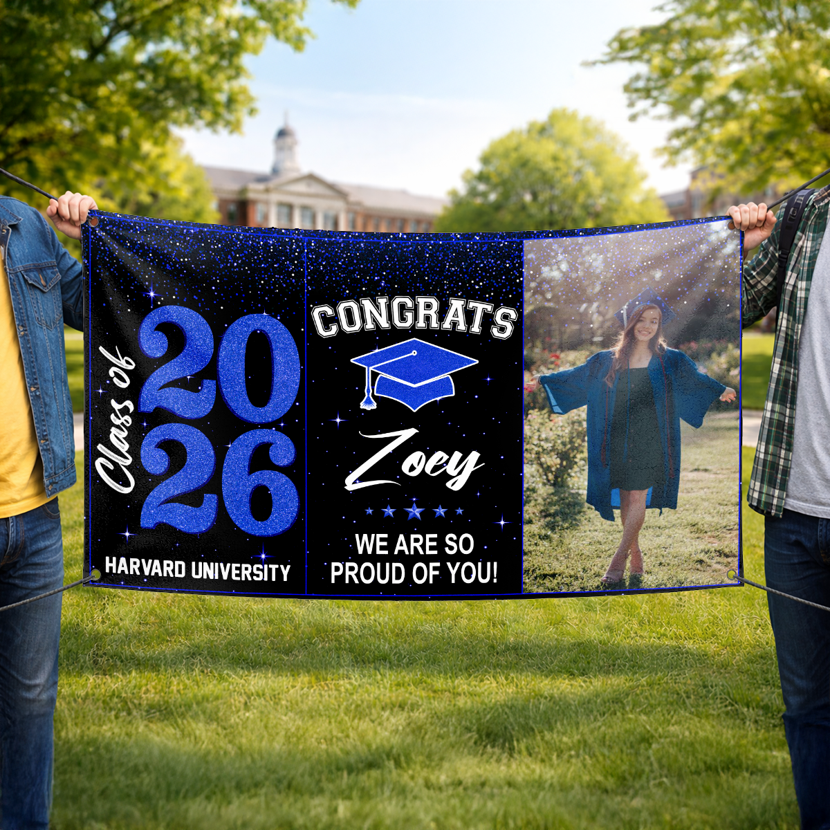 Personalized Graduation Banner Party Decorations - Class of 2026 Custom Banner