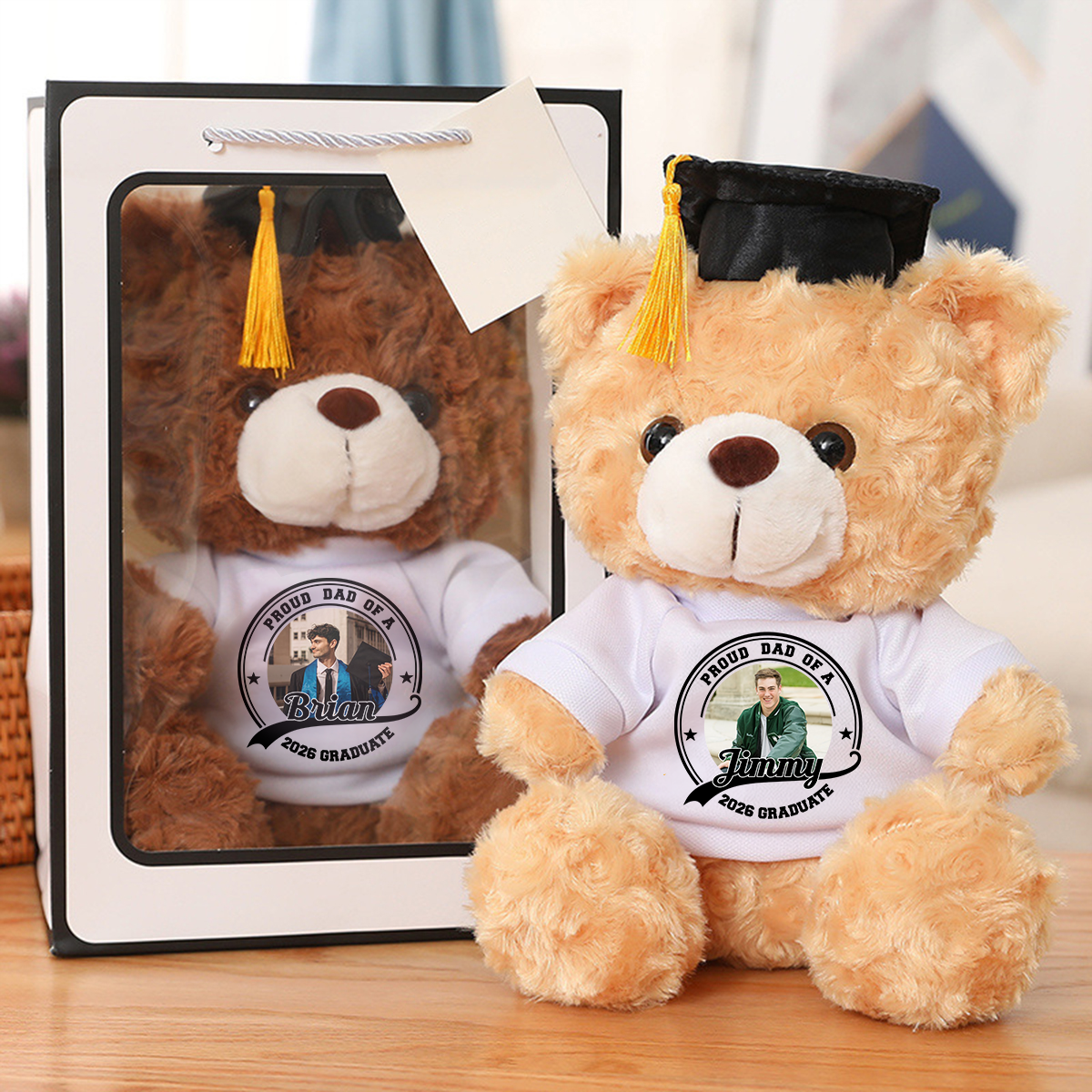 Congrats Graduation So Proud - Personalized Teddy Bear