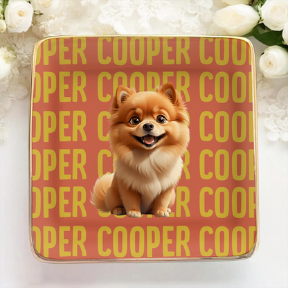 Dog Lover Stylized - Personalized Jewelry Dish