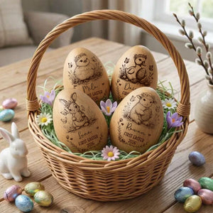Personalized First Easter Wooden Egg Keepsake - Wooden Easter Eggs