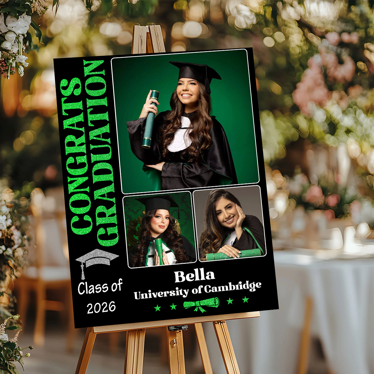Graduation Party Decor - Custom Photo Graduation Welcome Sign Custom Photo Party Sign