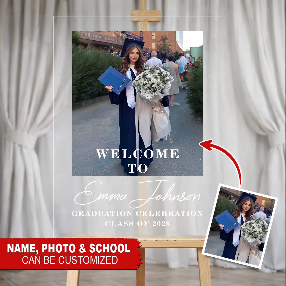 Graduation Acrylic - Personalized Acrylic Welcome Sign
