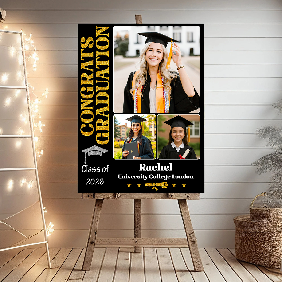 Graduation Party Decor - Custom Photo Graduation Welcome Sign Custom Photo Party Sign