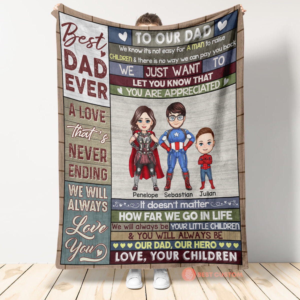 You Will Always Be My Loving Dad - Personalized Blanket - Gift For Father, Dad, Father's Day 1_bd731901-02fe-42eb-baad-beed371c58a0.jpg