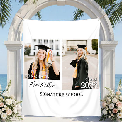 Minimalist Party Backdrop Personalized Graduation Decor