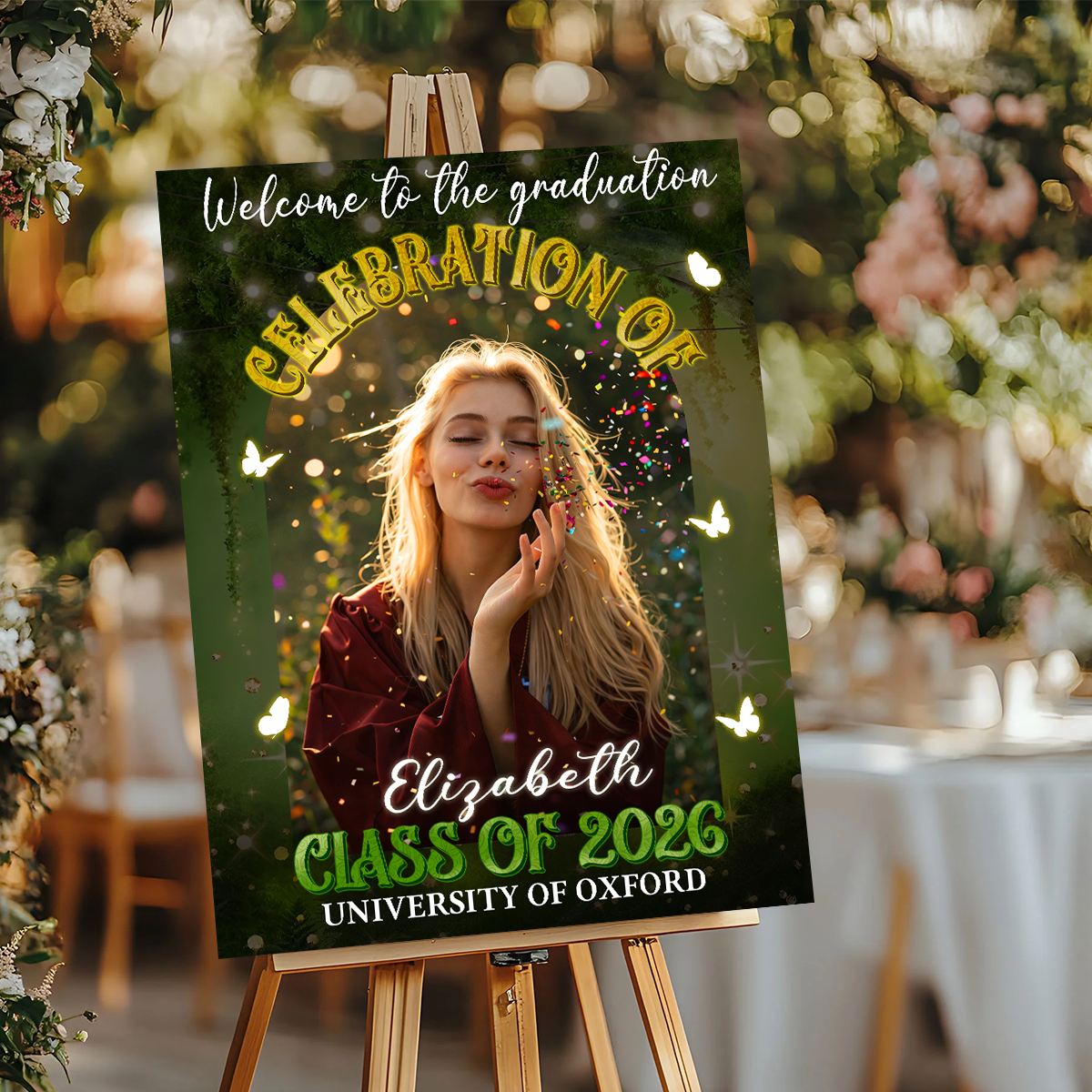 Night Personalized Graduation Welcome Sign Party