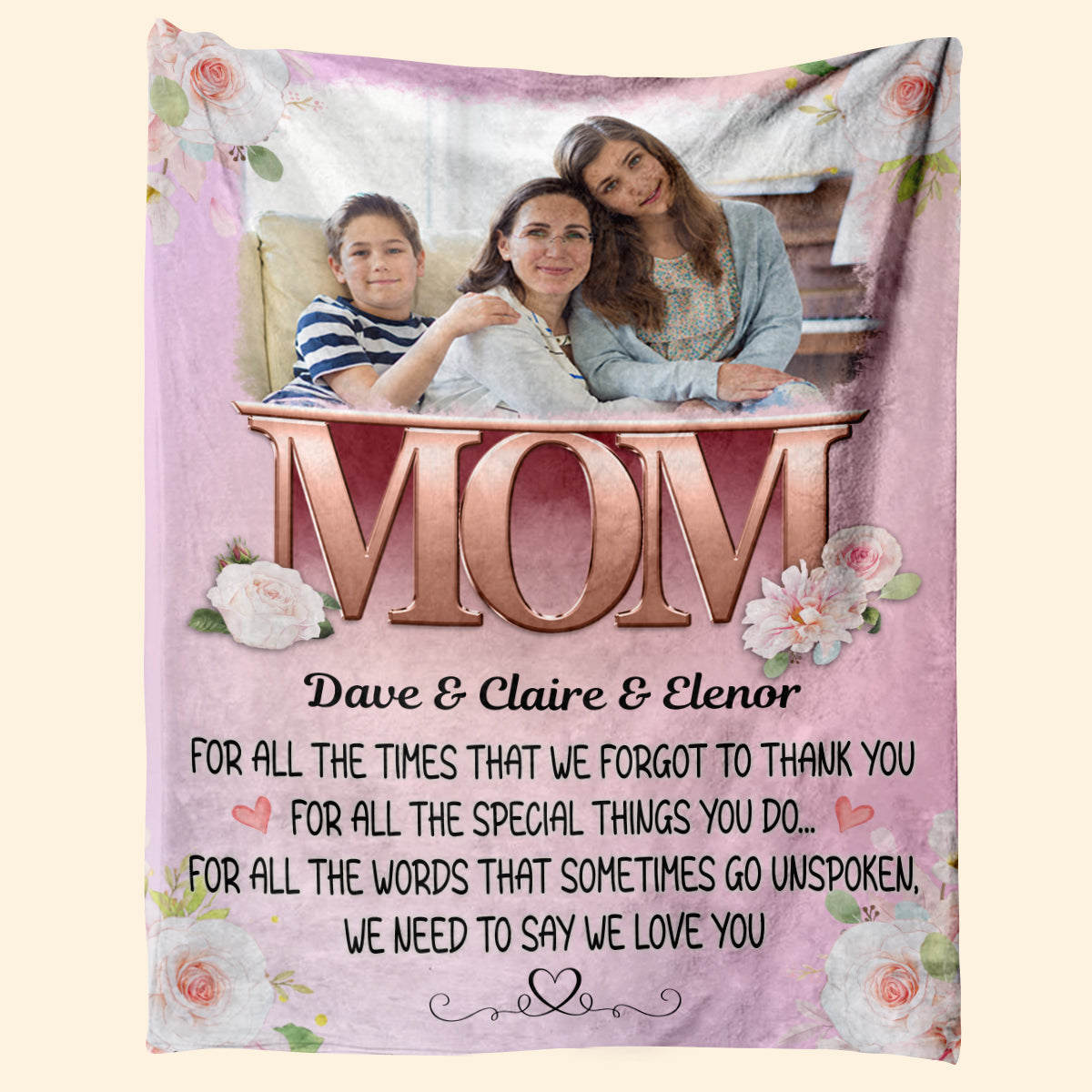 We Need To Say We Love You Mum - Personalized Blanket - Birthday Mother's Day Gift For Mom, Mum 1_d575b209-877b-4633-bbfd-fe9c53fe29f5.jpg