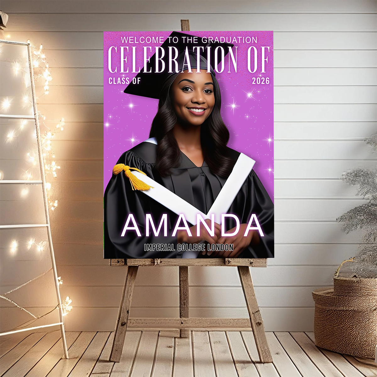 Trendy Magazine Cover - Graduation Welcome Sign Party