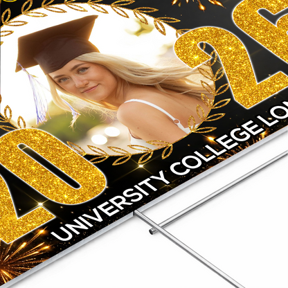 Firework Graduation Yard Sign - Class of 2026 Lawn Sign