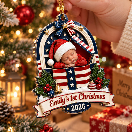 Baby USA Ornament - Real 3D Raised Ornament