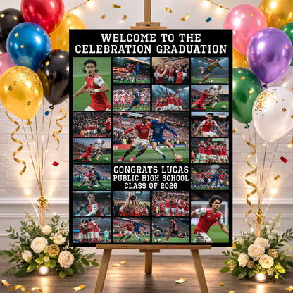 Sporty Personalized Graduation Welcome Sign Party