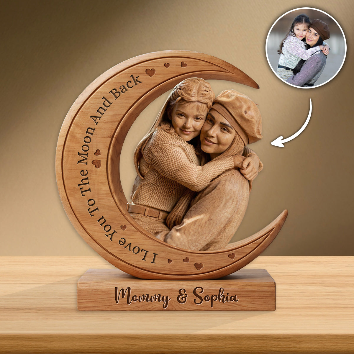 I Love You To The Moon and back - Wooden Plaque