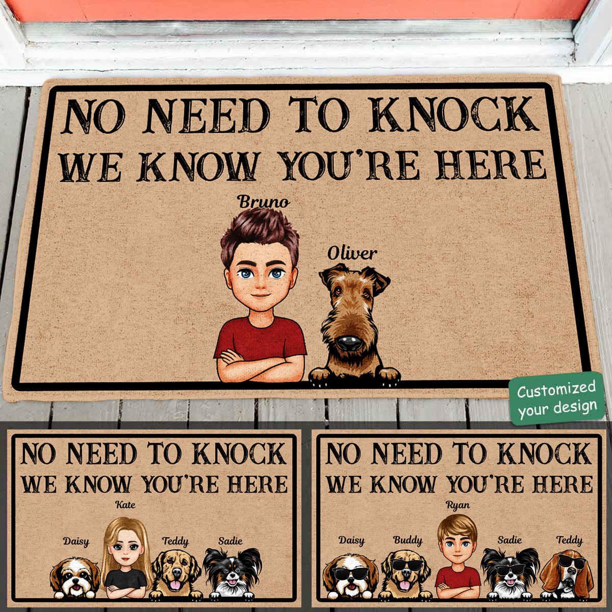 No Need To Knock We Know You Are Here - Personalized Doormat - Gift For Dog Mom, Dog Lovers 1_ed8c716e-b4a5-493d-8556-68b6073baa75.jpg