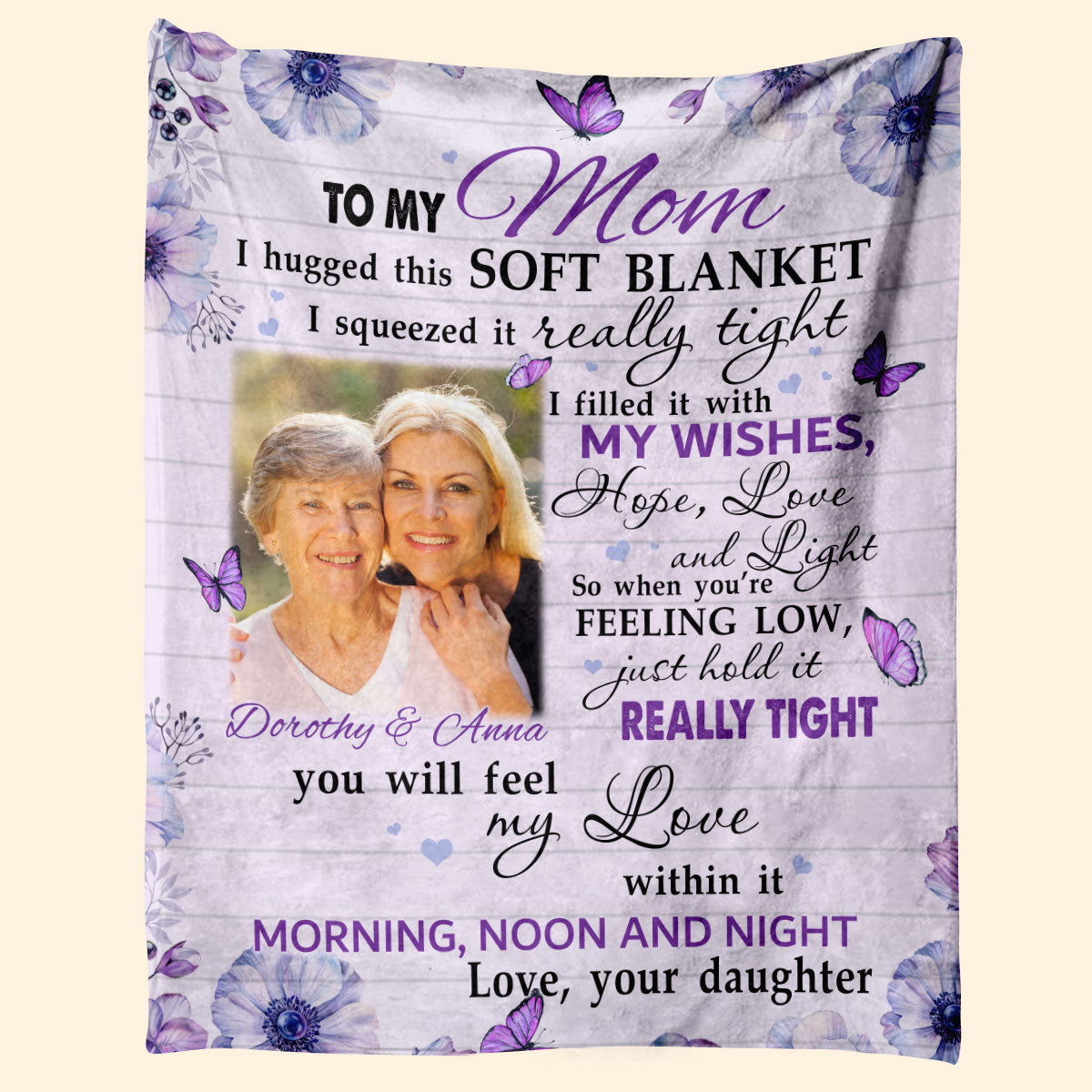 Hold This Really Tight - Personalized Blanket - Mother's Day, Birthday Gift For Mom, Mother - From Daughter 1_f414c5fb-3c9c-4c6c-9686-24fea99623a2.jpg