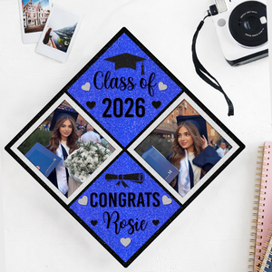 Congrats Photo Graduation Cap Topper - Decorations For Grad Cap