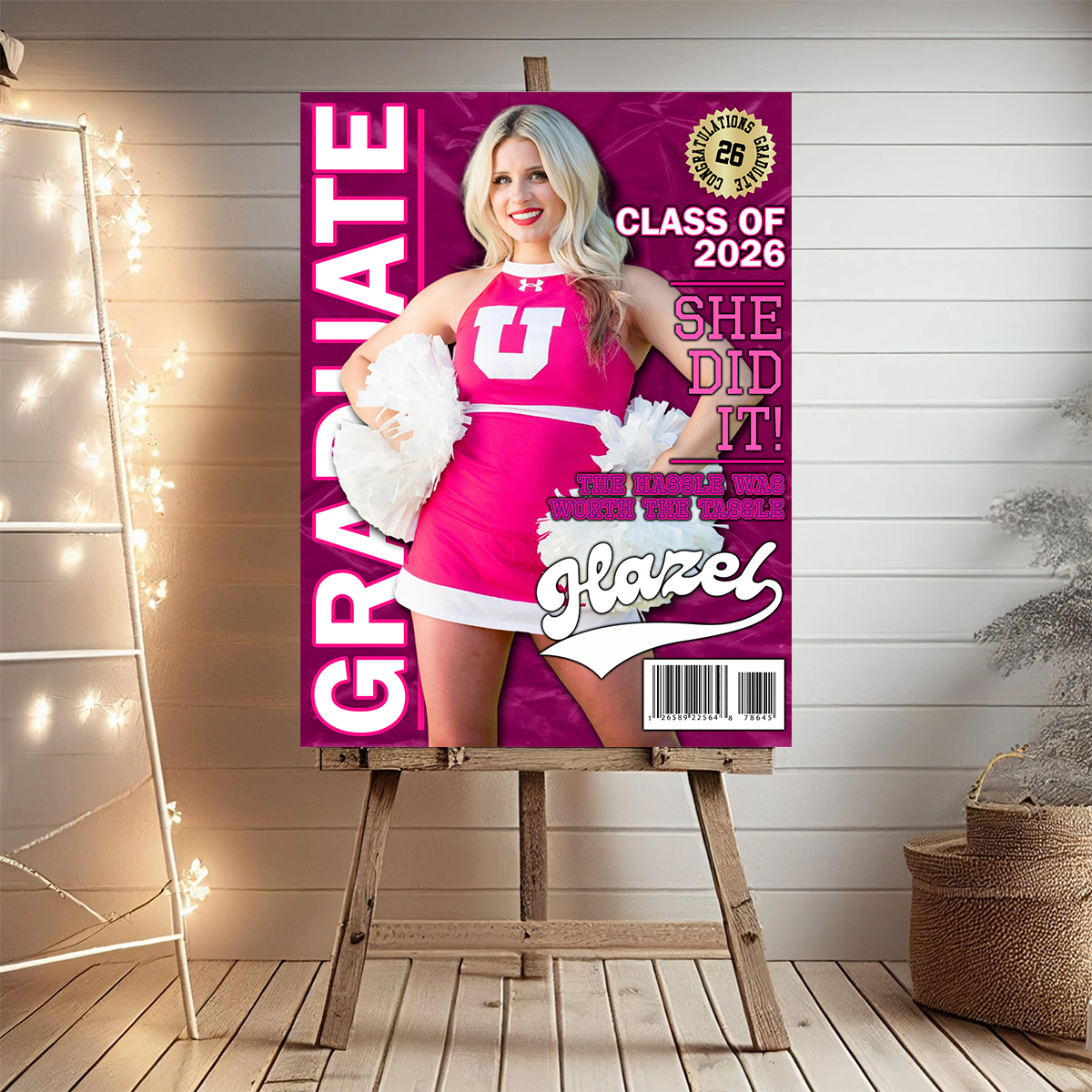 Class Of 2026 Magazine - Personalized Welcome Sign - Graduation Decor