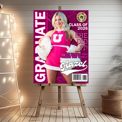 Class Of 2026 Magazine - Personalized Welcome Sign - Graduation Decor