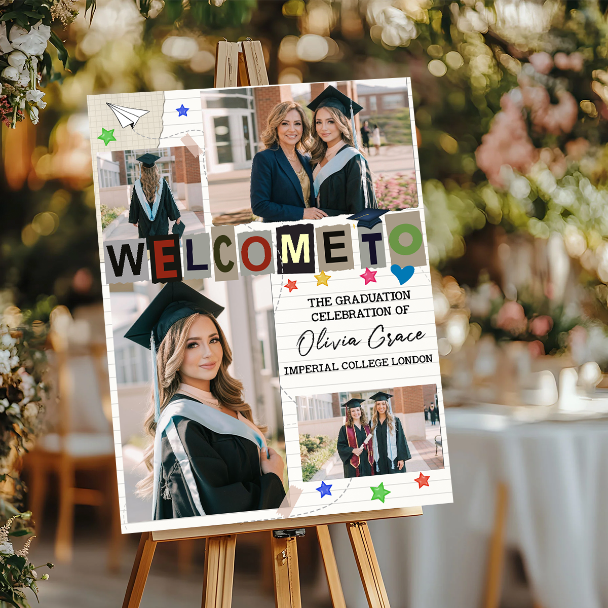 Graduation Scrapbook Personalized Welcome Sign Party