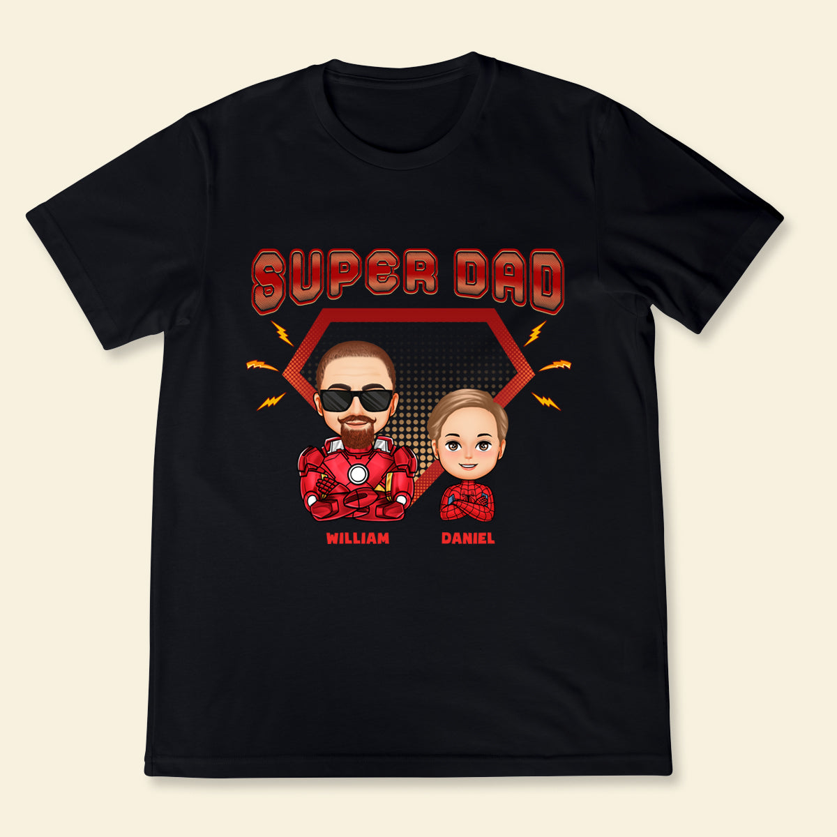 Super Dad Cool Man & Kids - Personalized Apparel - Gift For Father , Grandpa, Father's Day 1_fc2c7ba1-87e7-4fb8-9598-4c0ba414264c.jpg
