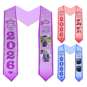 Glitter Graduation Sash Class of 2026