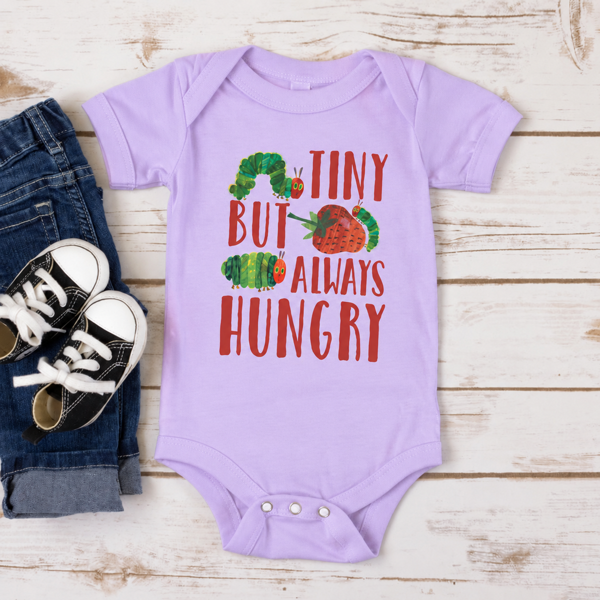 Tiny But Always Hungry T-Shirt, Cute Baby Onesies, Cute Caterpillar Baby Bodysuit, Very Hungry Caterpillar Shirt, Cute Gift 1a772843-c5c5-47e5-b4b9-be0c7c1c97d5-poi7.png
