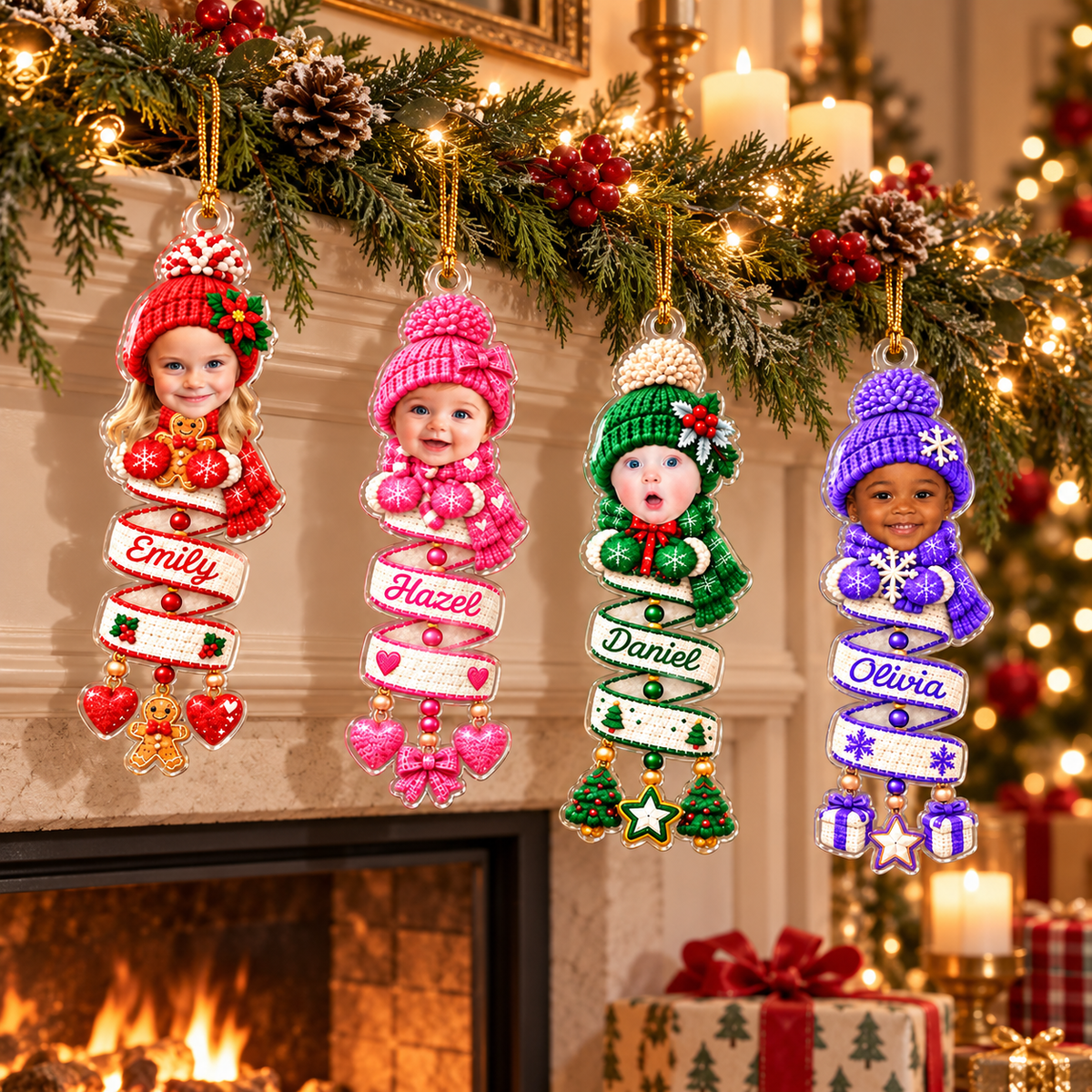 Personalized Baby Face Photo Spiral Ornament, Custom Name Snowman Acrylic Ornament, 2D Flat Faux Spiral Christmas Tree Decor, Christmas Gift 1b046782-9e51-4f1c-b7c9-50008723a2f2-banner-1.png
