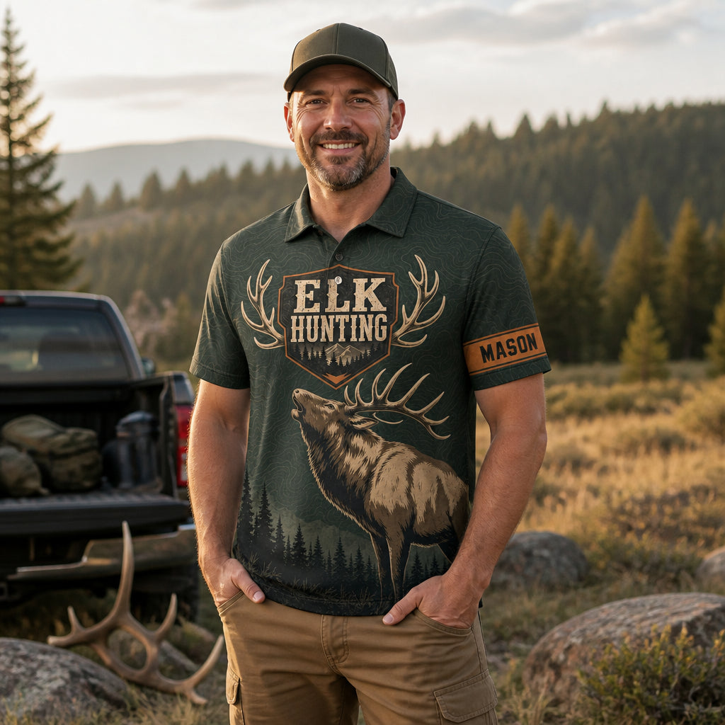 Personalized Elk Hunting AOP Polo - Personalized Polo shirt - All over printed 1b20ffe6-285c-4588-9e46-6d73d5d4b120.jpg