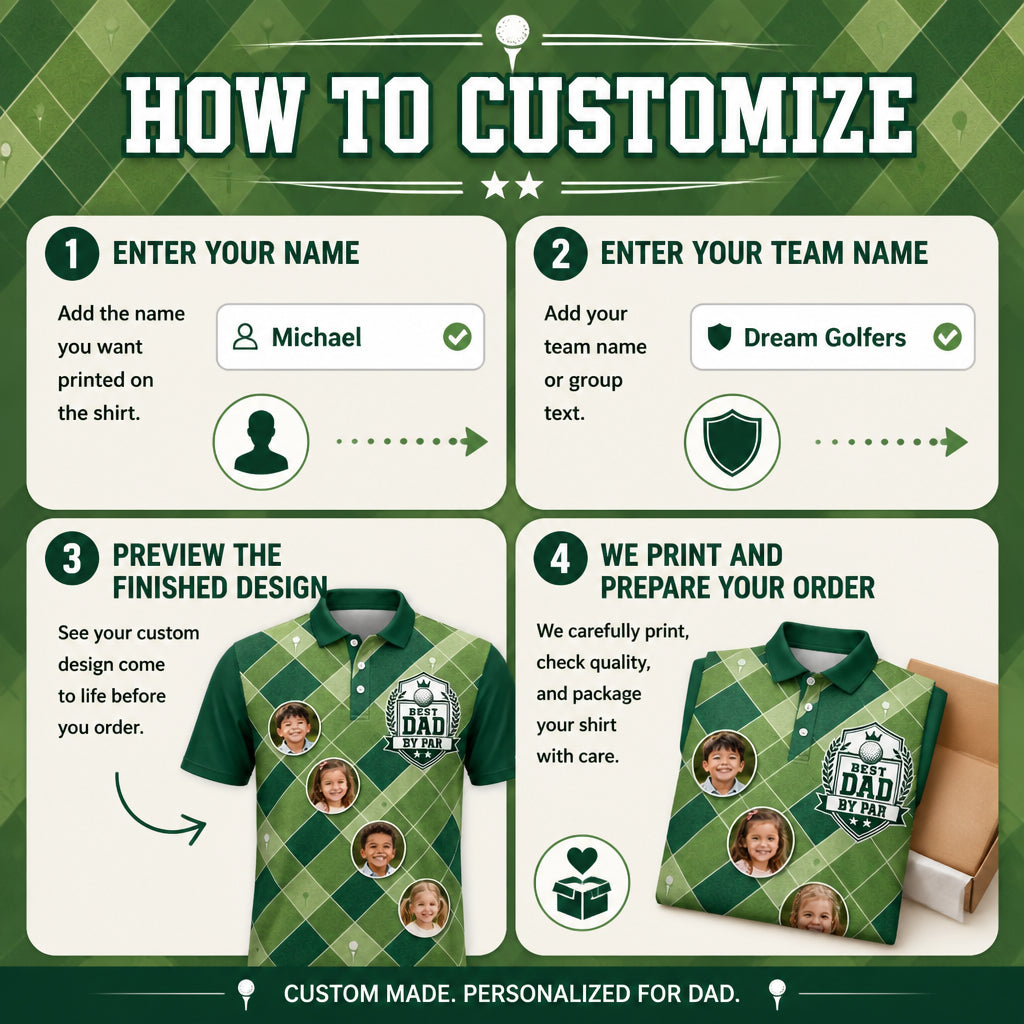 Best Dad By Par Photo Polo - How to customize