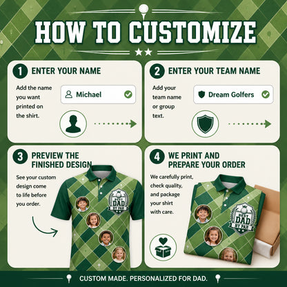 Best Dad By Par Photo Polo - How to customize