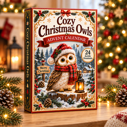 Festive Christmas Owl Advent Calendar 2026 - 24-Day Festive Countdown, Acrylic Charms Blind Box - Gift For Owl Lovers 1be3389d-ec69-444d-bb43-9b1b42515e44-owl-box.png